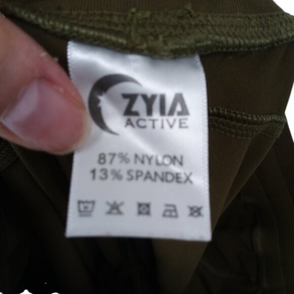 Zyia Unwind Army Green Pull On Joggers Pants Size L Athletic Stretch Drawstring - Picture 10 of 11